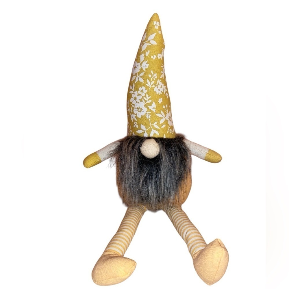 SPRING MINI GNOME Aldi Brand 11” Tall in Yellow, White and Gray